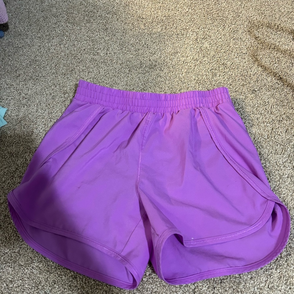 All in Motion Purple Athletic Shorts Moisture-Wicking Mid-Thigh